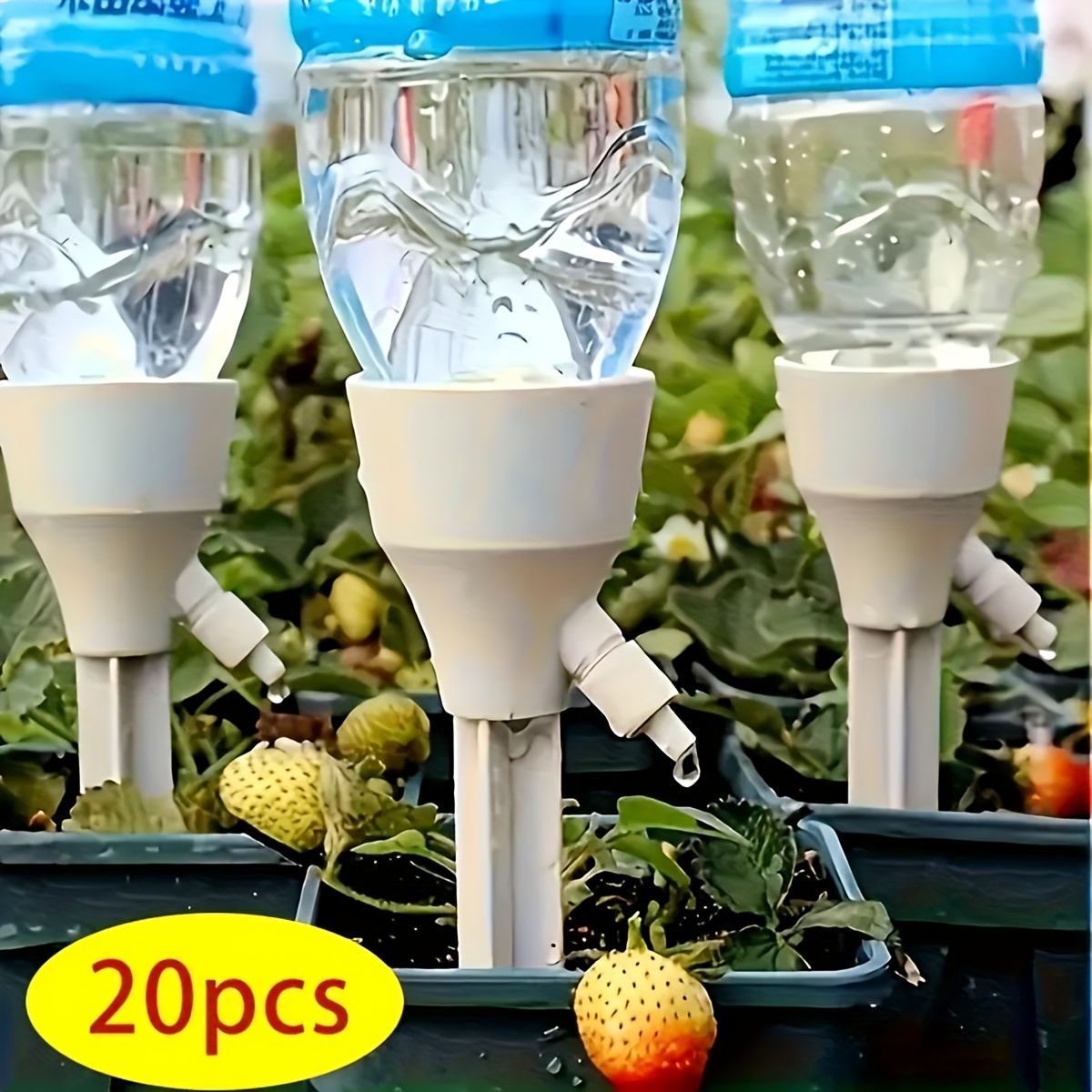 20個入り 自動植物点滴灌漑キット 水流調整可能 バッテリー - Self Watering Insert のレビューと価格