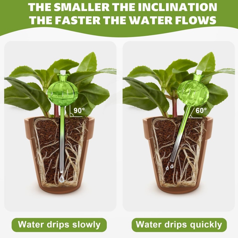 PVC自動給水ボール型フラワー型植物給水器軽量室内植物用点滴 - Self Watering Insert のレビューと価格